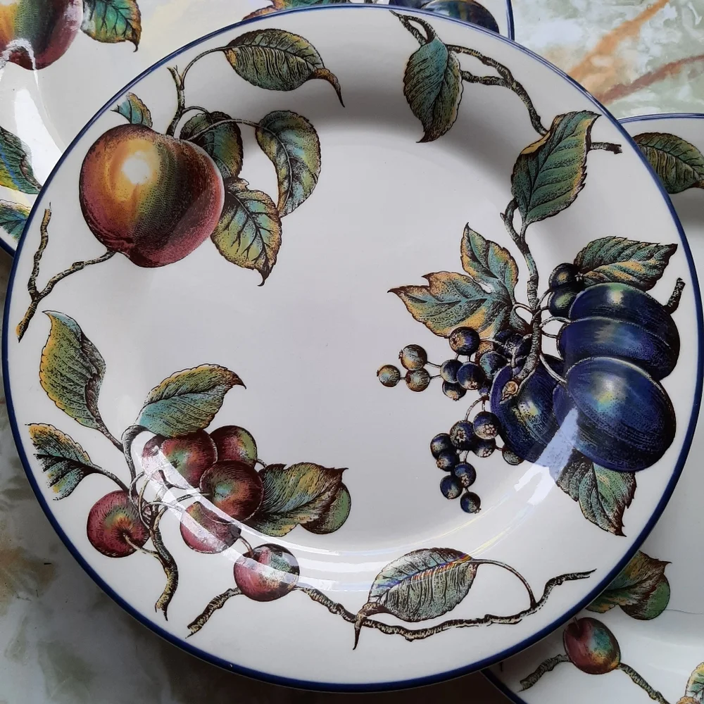 Set of 3 retired Pier 1 dinner plates - Picture 2 of 3